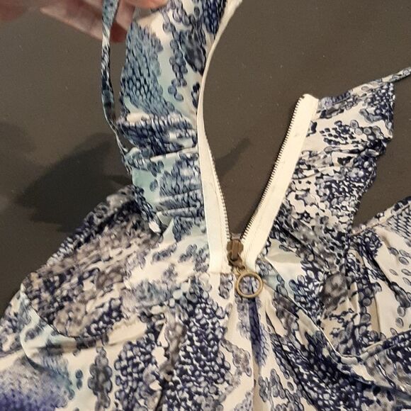 Piacara Di Piu Blue Snake Skin Print Racerback with Zipper - Picture 4 of 6